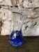 Large vintage blue glass vase