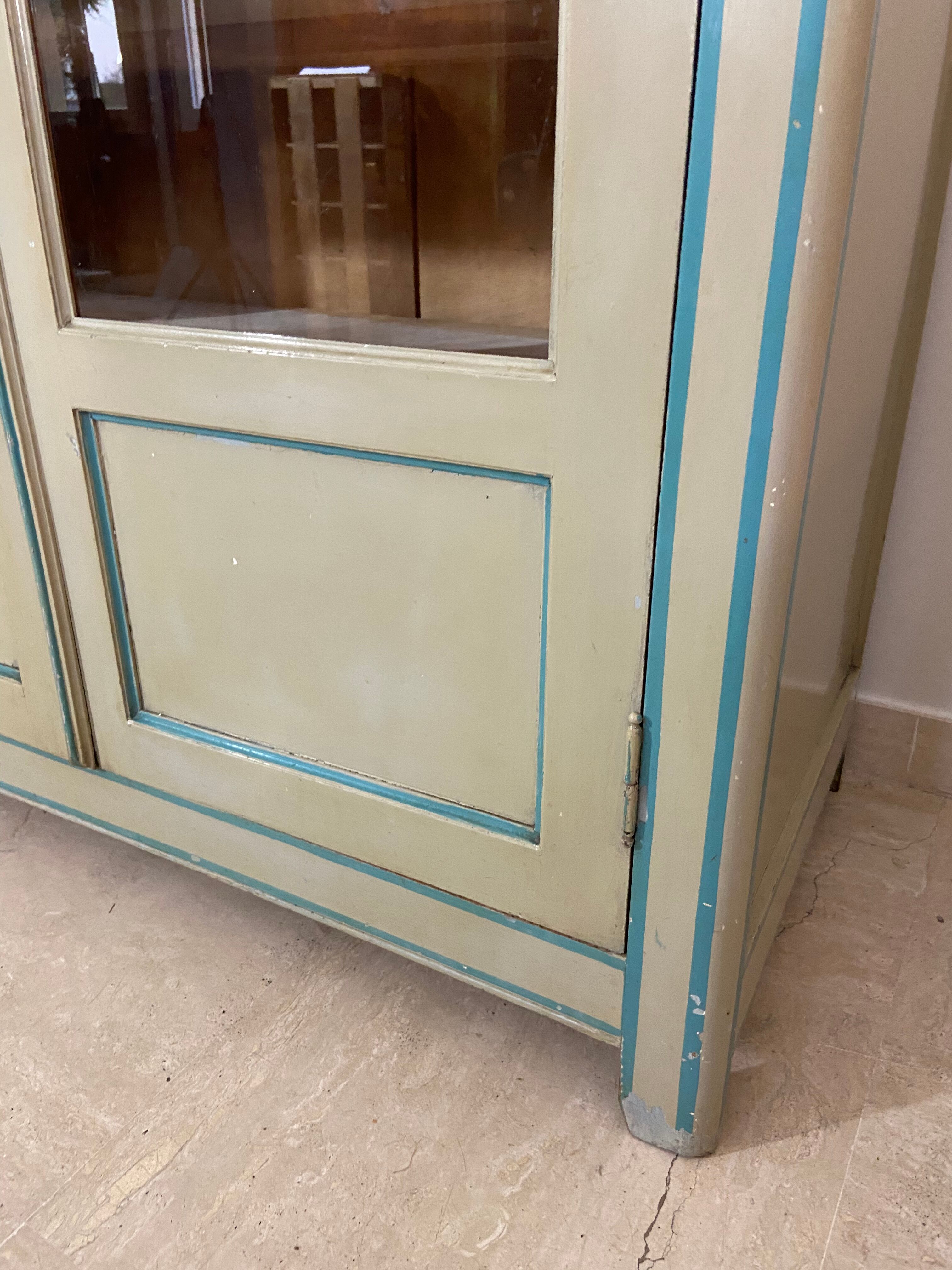 Glass-glazed Parisian wardrobe 1950