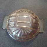 Salad bowl, orange glass, vintage