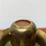 Brass and glass candle holder by Harald Buchrucker, mid-century, 1960s.