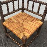 Straw corner chair for children