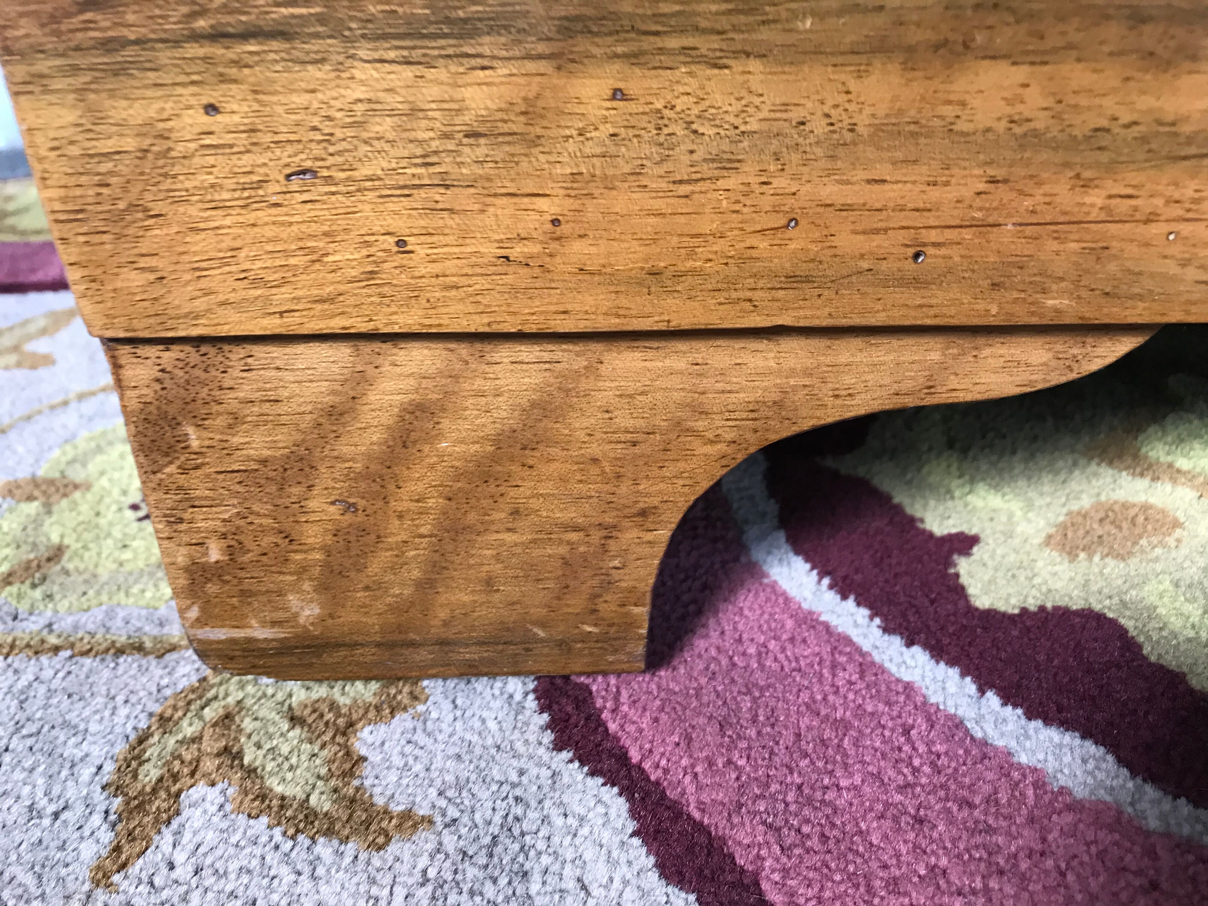 Green leather and walnut cardboard Louis Philippe