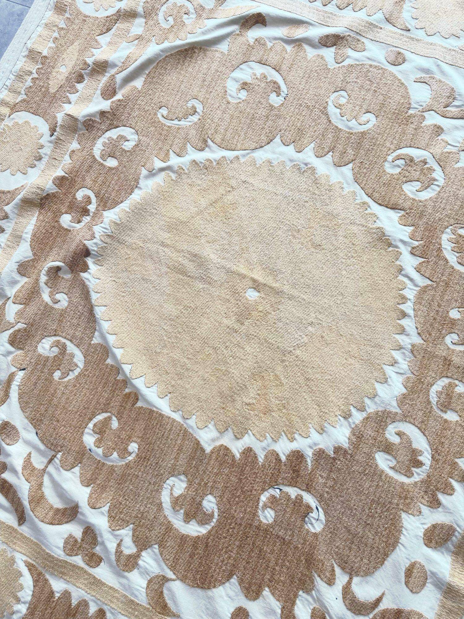 Vintage hand-embroidered tablecloth 122x135 cm