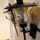 Pair of vintage torch wall lamps
