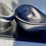 Pipe holder Ceramic Black Iridescent Free Form 50's