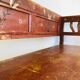 Antique painted wooden valve bench