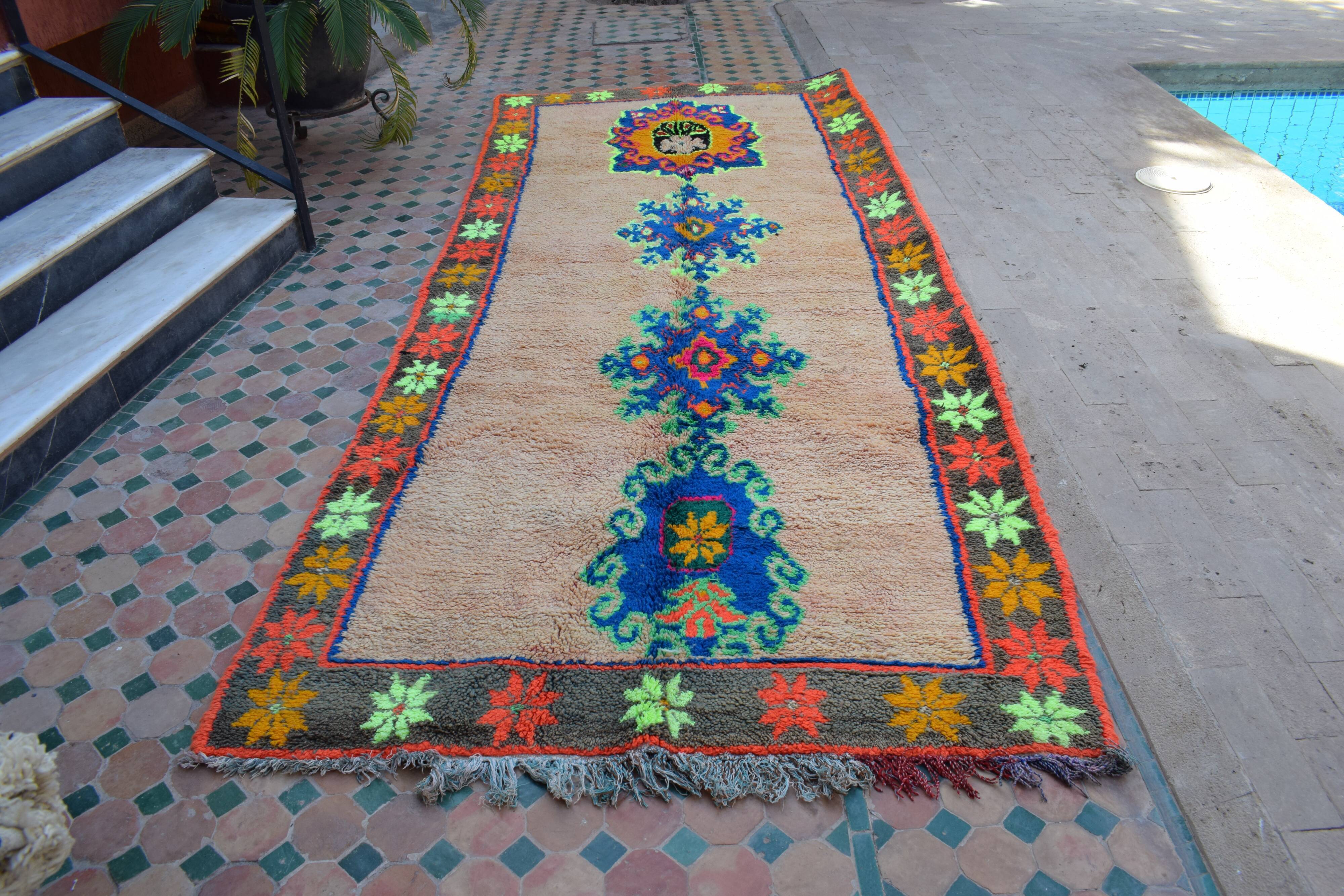 Moroccan Berber rug vintage atlas, 345x145 cm