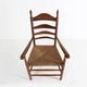 Antique French Wooden Armchair with Cane Seat, 1890s