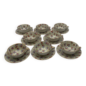 Service 8 tasses à café - porcelaine limoges