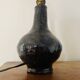 Ancien pied de lampe en terre cuite émaillée