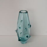Vintage Glass Vase by Miroslav Klinger for Zelezny Brod Glasswork,1960's.