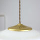 Mid-century Cascade Brass and Opaline Pendant Lamp