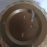 Wall-ceiling light in amber woven glass