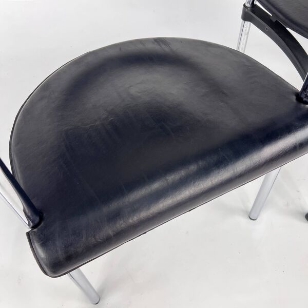4 chaises de salle à manger postmodernes par Arnold Merckx pour Arco, années 1980