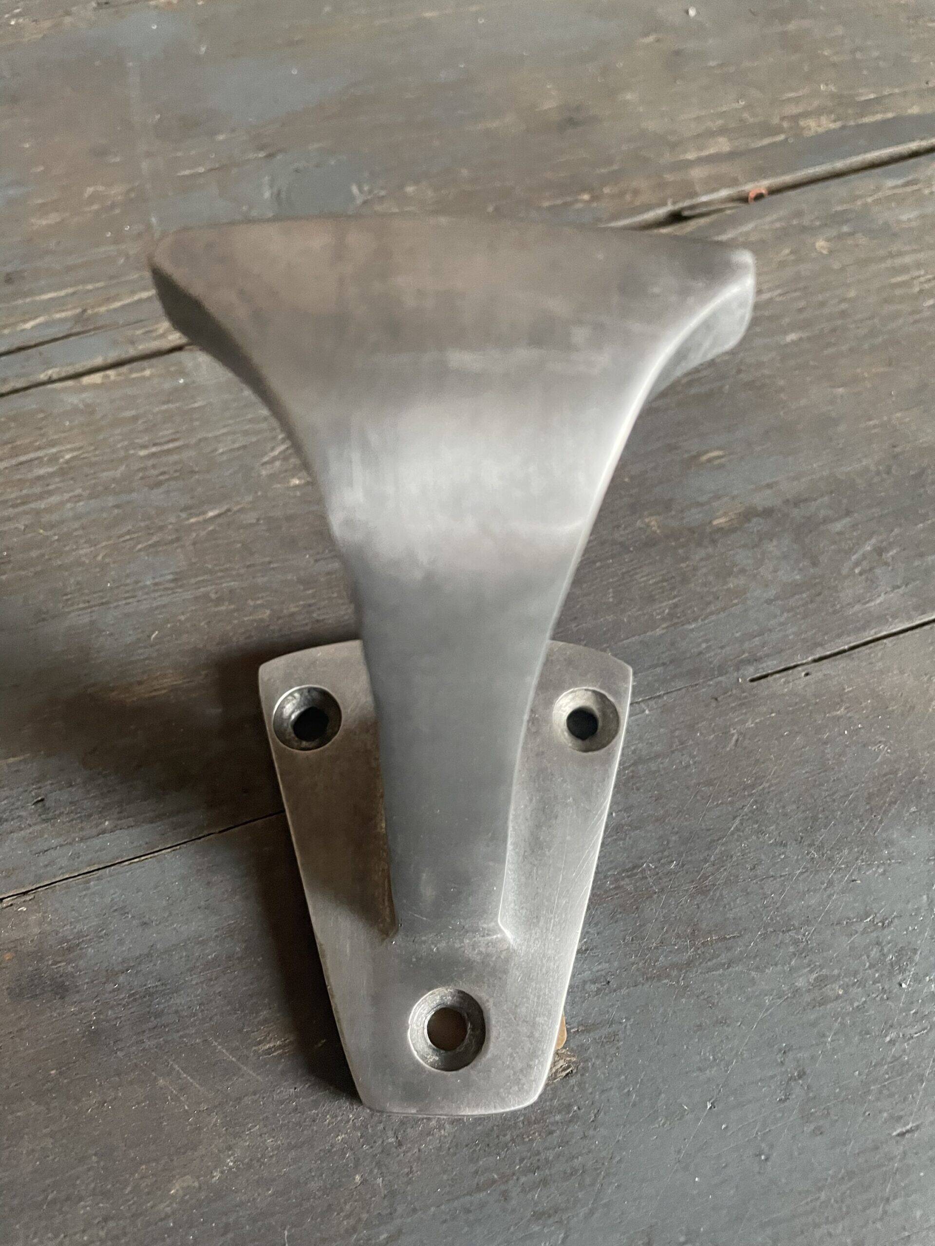 4 metal coat hooks, 1950s