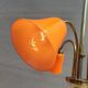Brass chandelier 3 tulips orange Casimir 1970