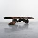Table basse brutaliste en loupe d'orme, circa 1960