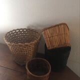 Matching wicker jars