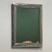DeKnudt 1980s “Disco” mirror with layered bevelled frame & gilt trim