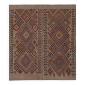 Vintage Turkish kilim, handwoven, 175x203 cm.