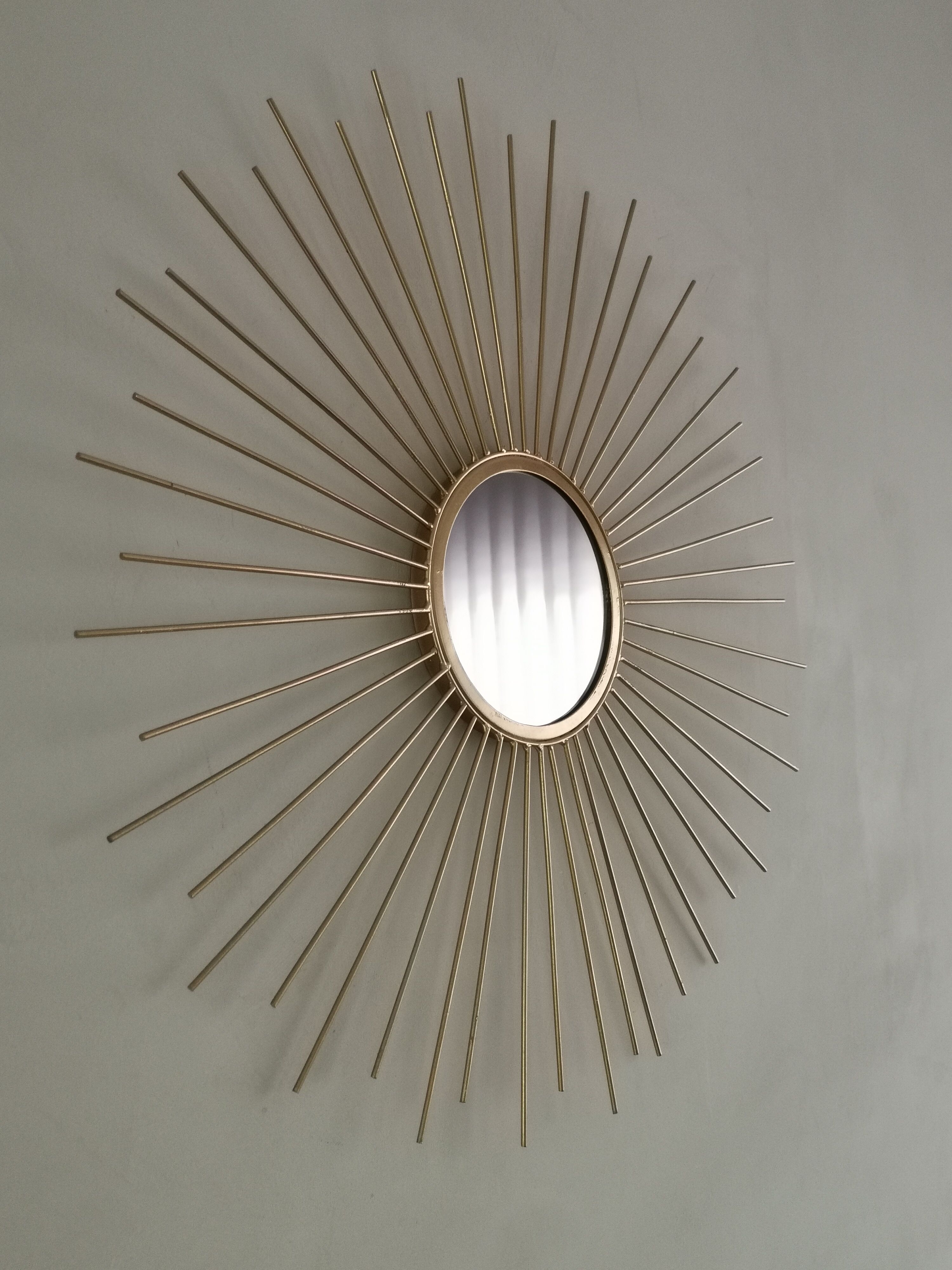 Mirror sun golden metal