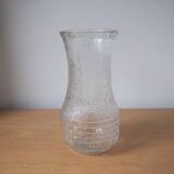 1960S MCM Patterned Pressed Glass Vase