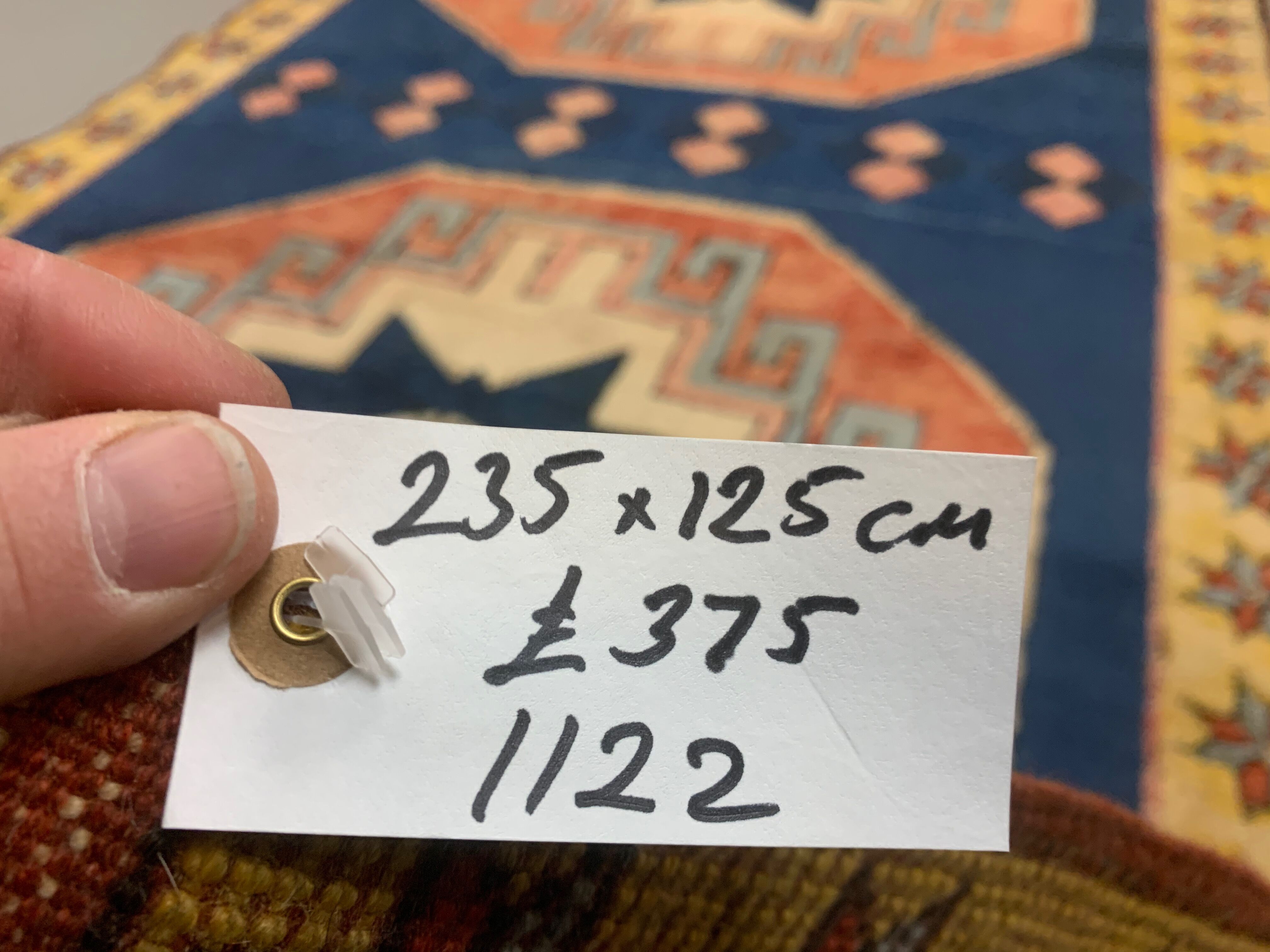 Turkish kazak rug oriental 235x125 cm