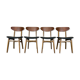 4 teak chairs