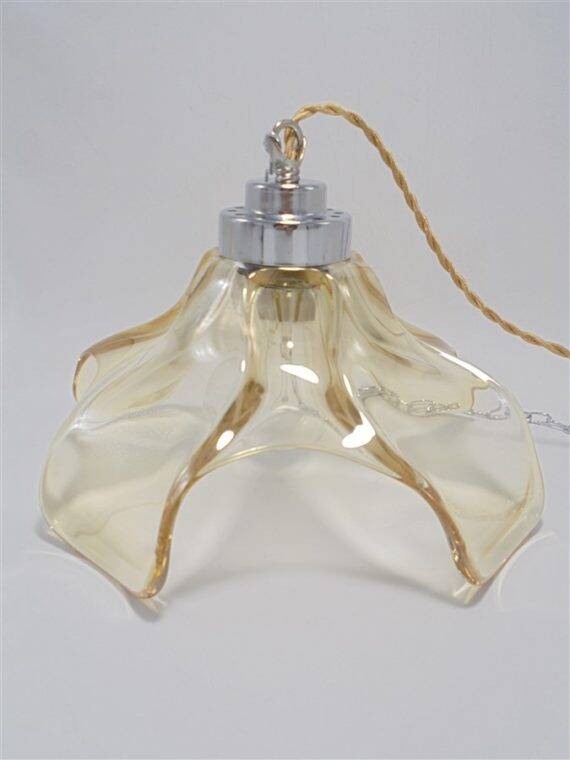 Gold glass pendant light