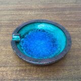 Ashtray or bowl in brutalist studio pottery by Gerhard Liebenthron, mid-century, 1960s, 1968.