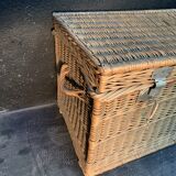 Old wicker trunk