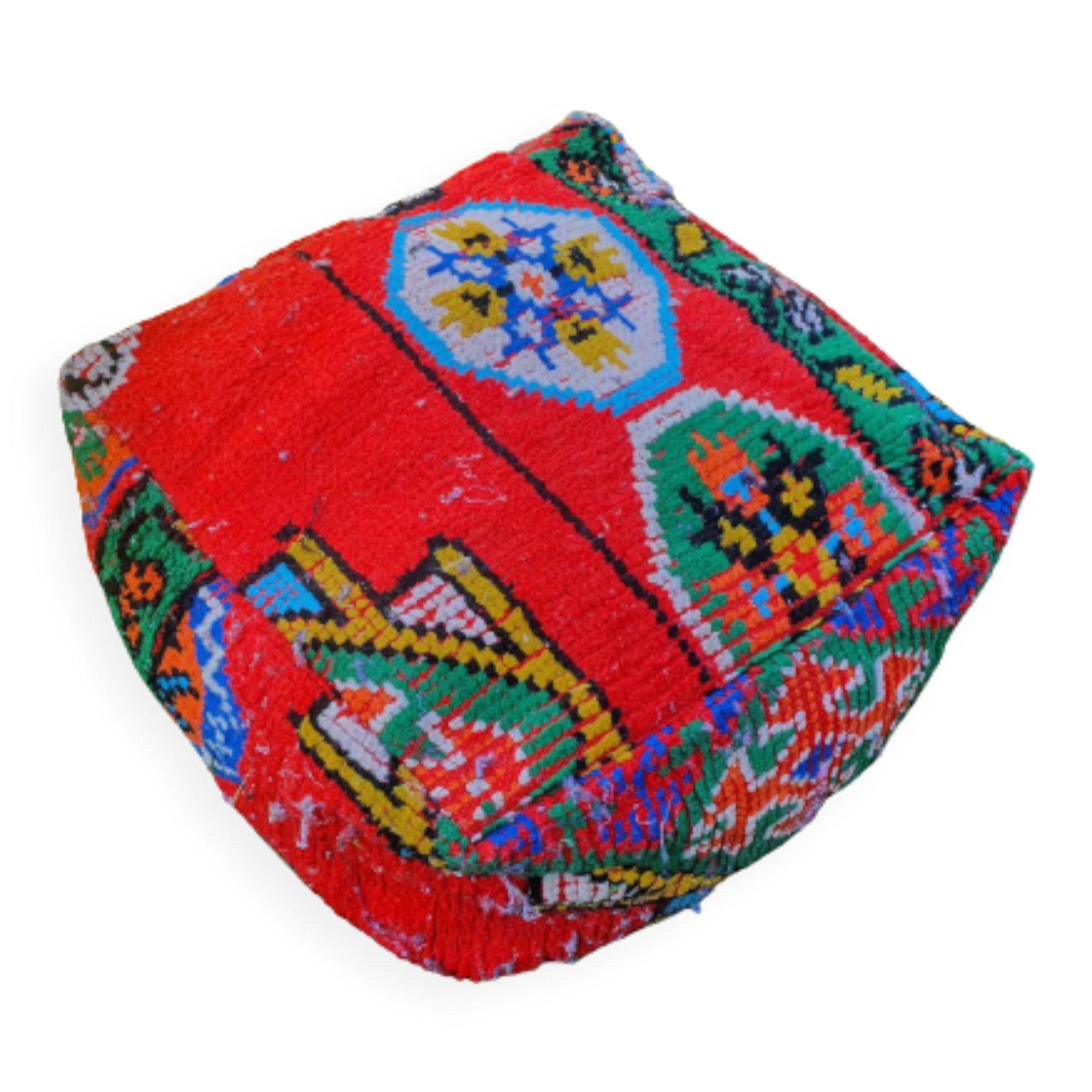Moroccan carpet pouf