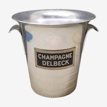 Ancien seau champagne delbeck plaque émaillée france