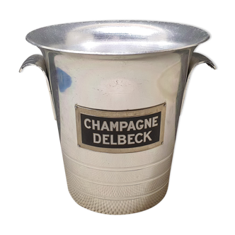 Ancien seau champagne delbeck plaque émaillée france