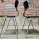 Set of 6 vintage stackable chairs pagwood Flötotto