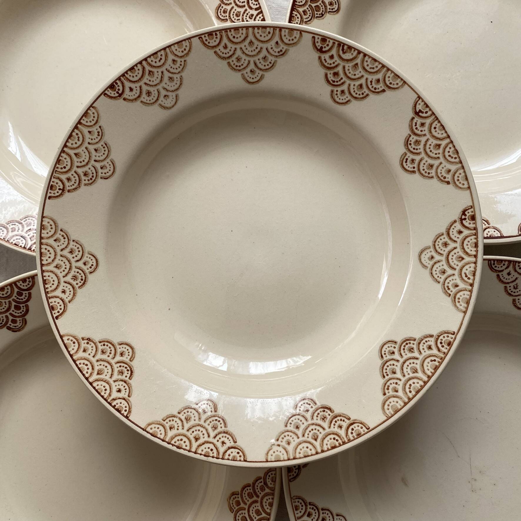 St Amand deep plates, 1930s