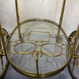 Dessert trolley rolling 1970 golden brass