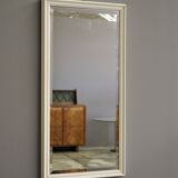 Mirror frame in white painted wood, Giuseppe Restelli Cristani, 1970s, , 119x60 cm
