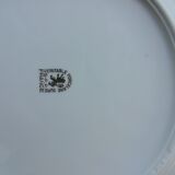 Set of flat plates golden flowers
