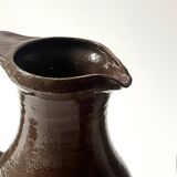 vintage red stoneware carafe vase from around 1970