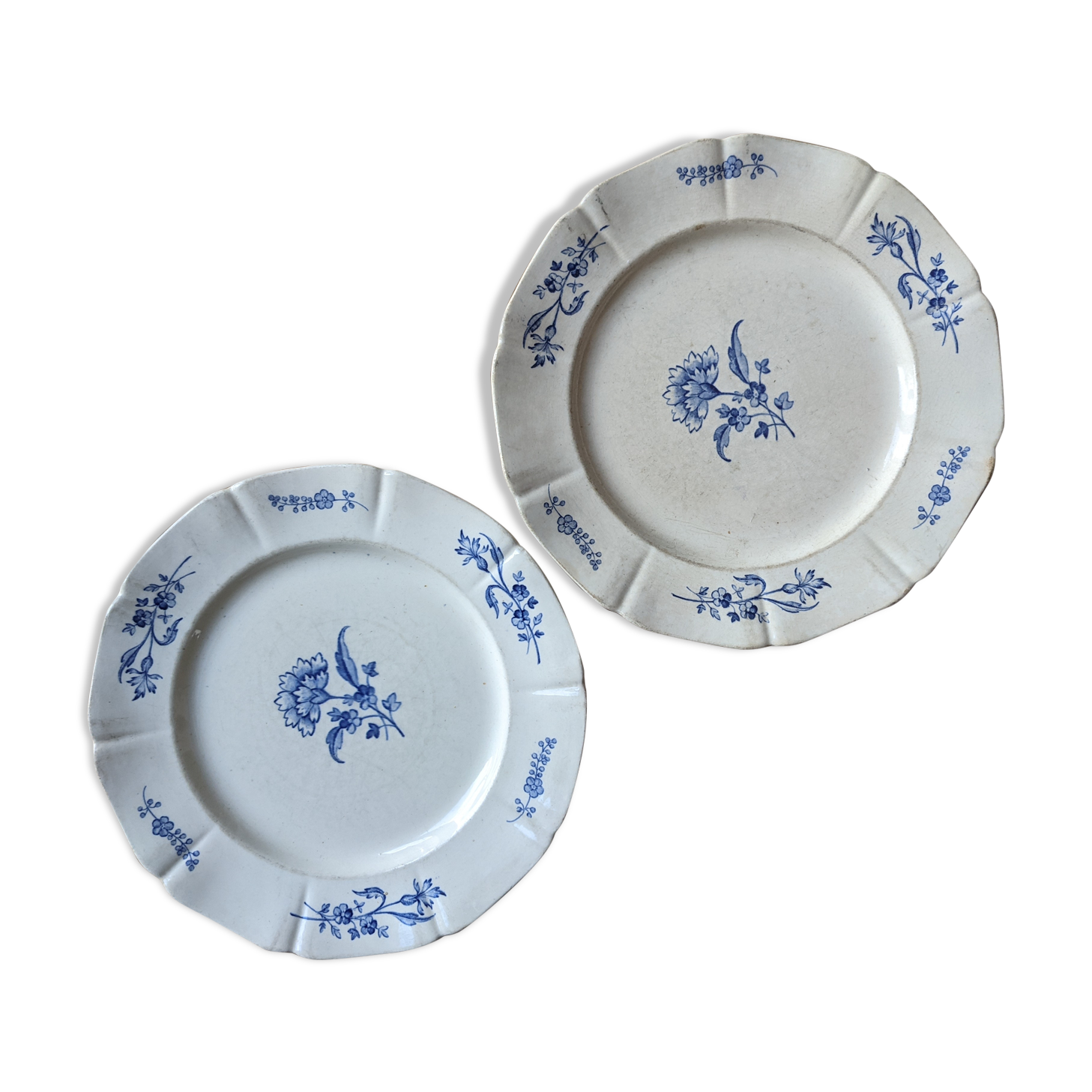 Vintage plates old porcelain iron earth Boch