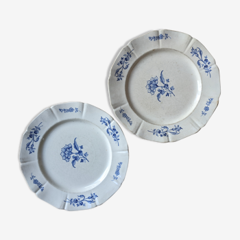 Assiettes vintages anciennes porcelaines terre de fer Boch