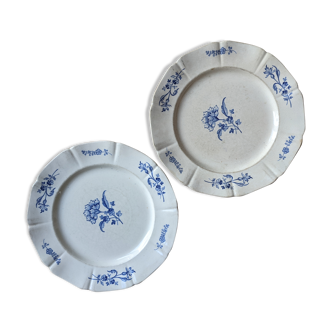 Assiettes vintages anciennes porcelaines terre de fer Boch