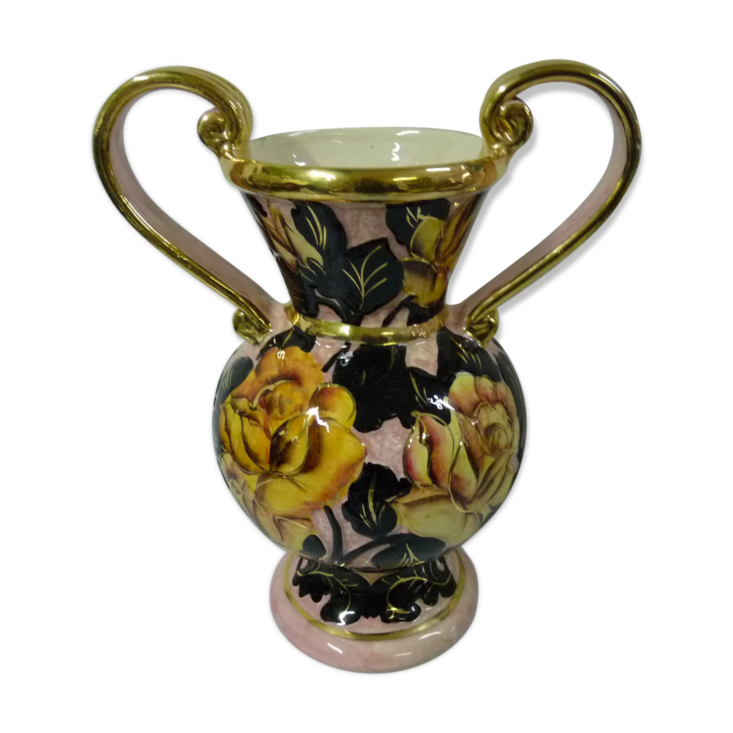 Vase amphora handles Vallauris