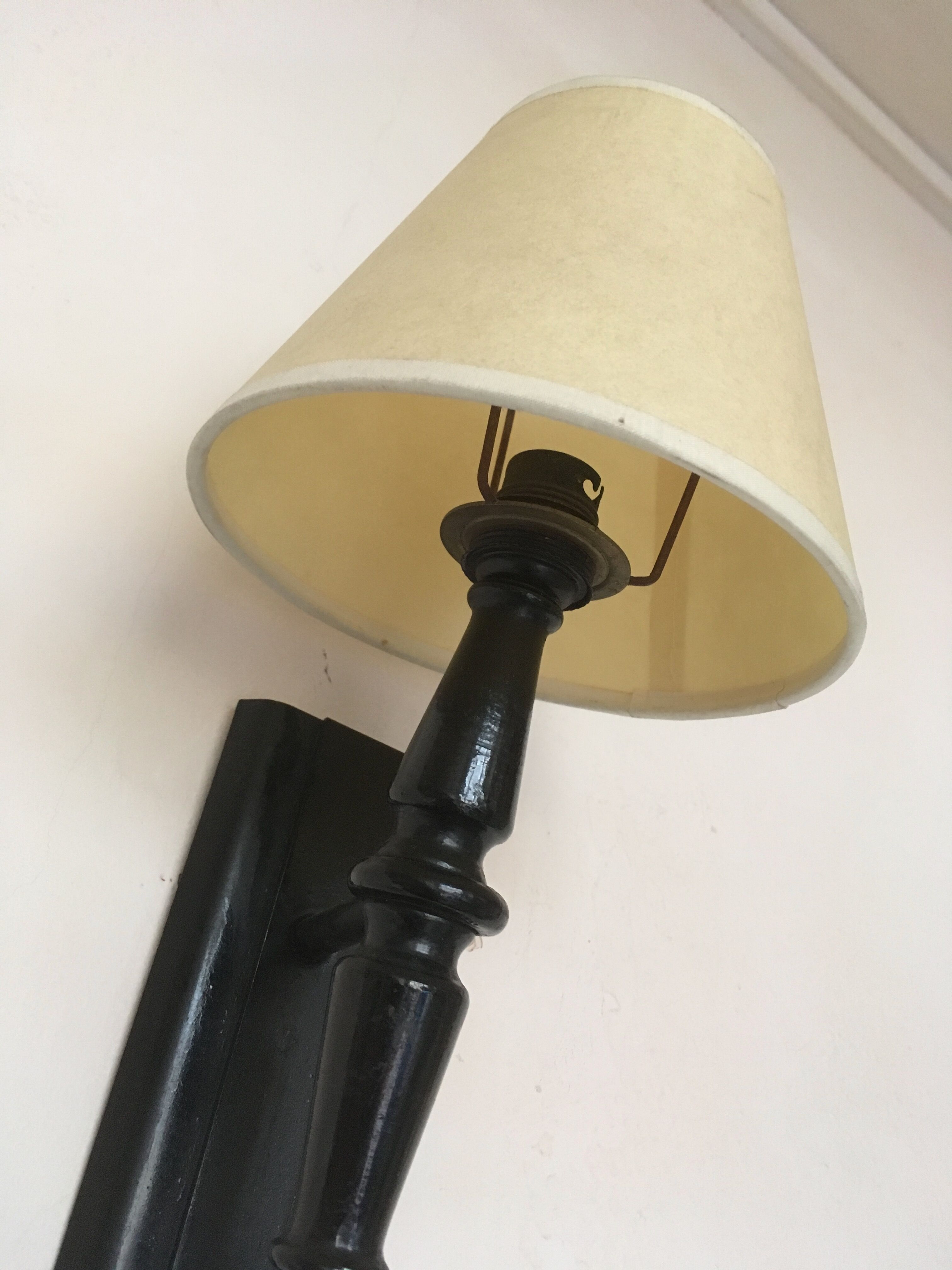 Wall torch cast-iron black years beginning 50 s