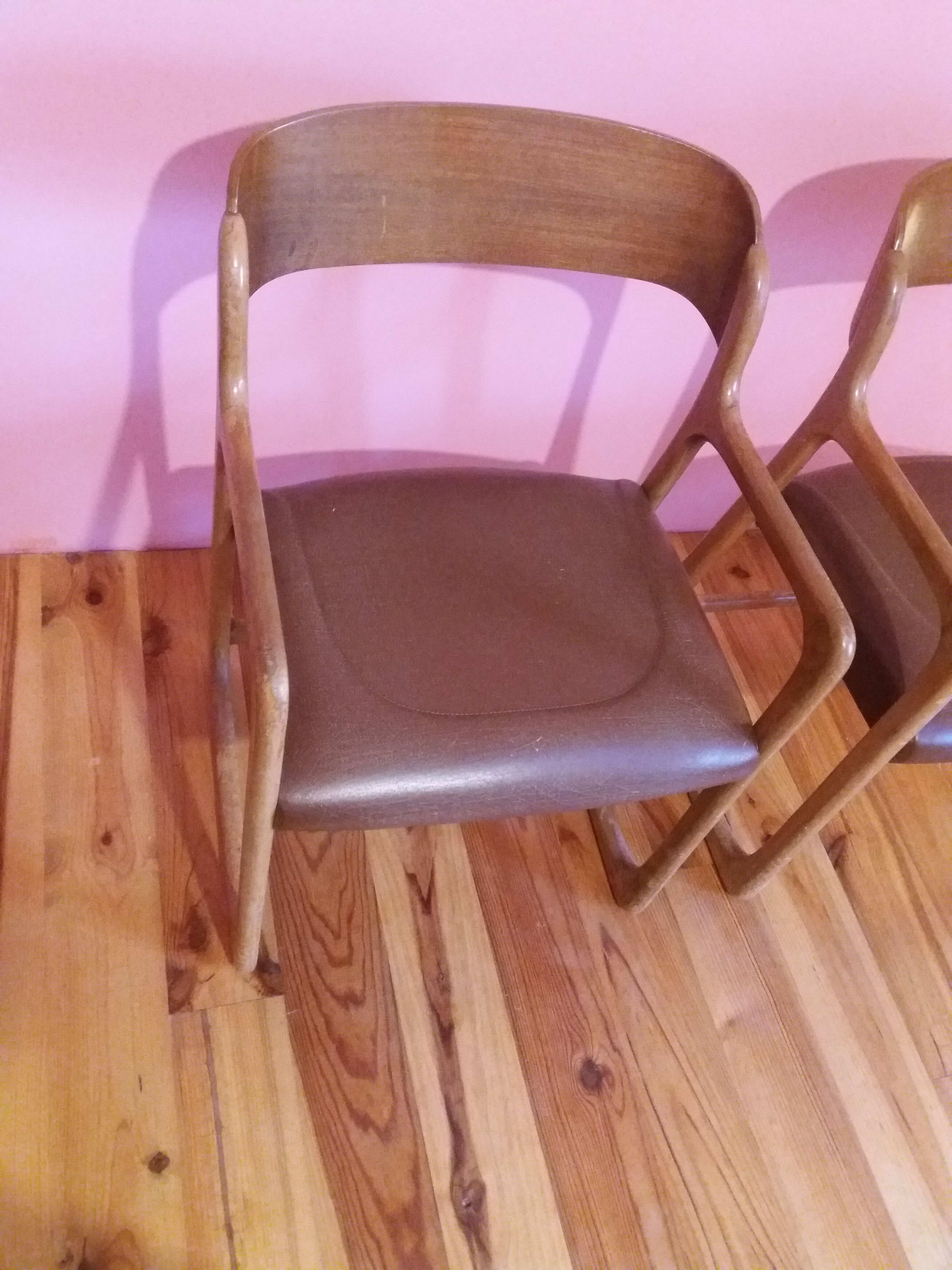 Pair of Chair "sled" by Baumann