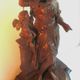Lamp foot, metal sculpture statue: Woman and angelot "Lightness", Napoleon III