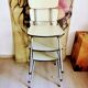 Trio of beige formica chairs