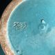 Turquoise ceramic cache pot signed Yvon Roy circa 1950