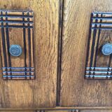 Art deco small cabinet with marble top